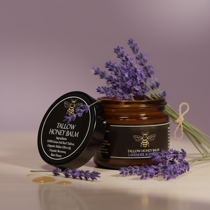 Bálsamo de sebo de res orgánica alimentada con pasto